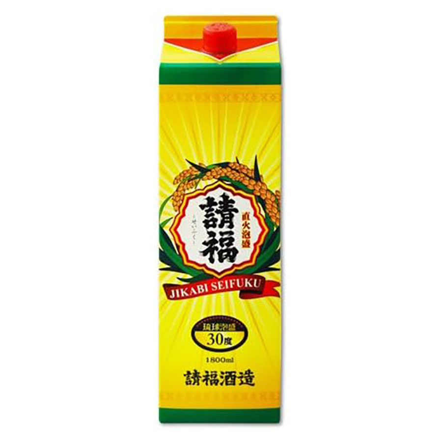【ポイント2倍11/14〜11/16】 請福直火 30度 [パック] 1.8L 1800ml × 6本[ケース販売] 送料無料(本州のみ) [請福酒造 泡盛 焼酎 日本 沖縄] ギフト プレゼント 敬老の日 お歳暮 御歳暮