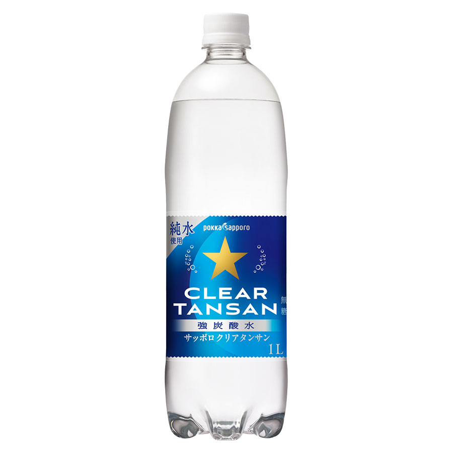 サッポロクリアタンサン [PET] 1L 1000ml x 12本[ケース販売][ポッカサッポロ 日本 飲料 炭酸水 WV72] ..