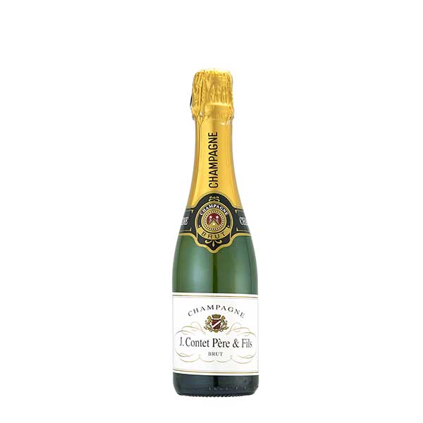 シャンパーニュ J．コンテ ペール＆フィス ブリュット ハーフ 375ml × 6本[ケース販売] [スマイル フランス 白シャンパン 辛口 614692]ギフト プレゼント 贈り物 お祝い 内祝い お返し 誕生日プレゼント 父の日 敬老の日