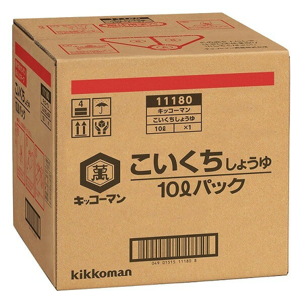 キッコーマンのしょうゆ10Lパックです。飲食店などの業務用に便利な大容量です。