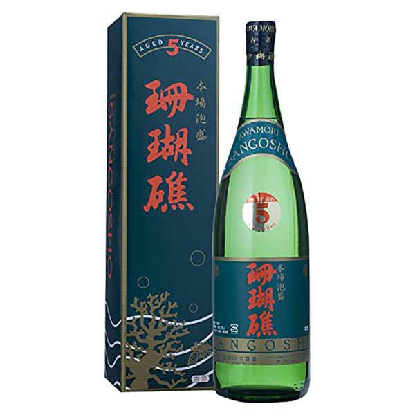 山川 珊瑚礁 5年 古酒 43度 1.8L 1800ml x 6本 [ケース販売][山川酒造 泡盛] 送料無料(沖縄対象外)