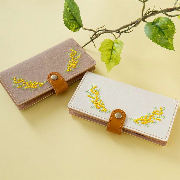 スマホポシェット（ミモザの模様） スマホポシェット（ミモザの模様）