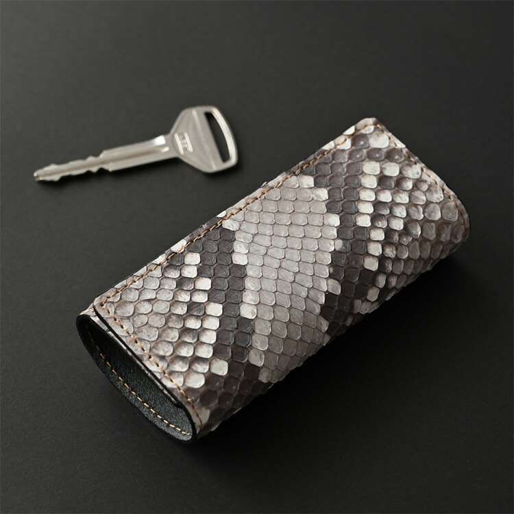キーケース 【 ダイヤモンドパイソン 】 鍵 スマートキー 車 本革 ヘビ 蛇 へび メンズ レディース レザー 誕生日 父の日 MMLM(4)