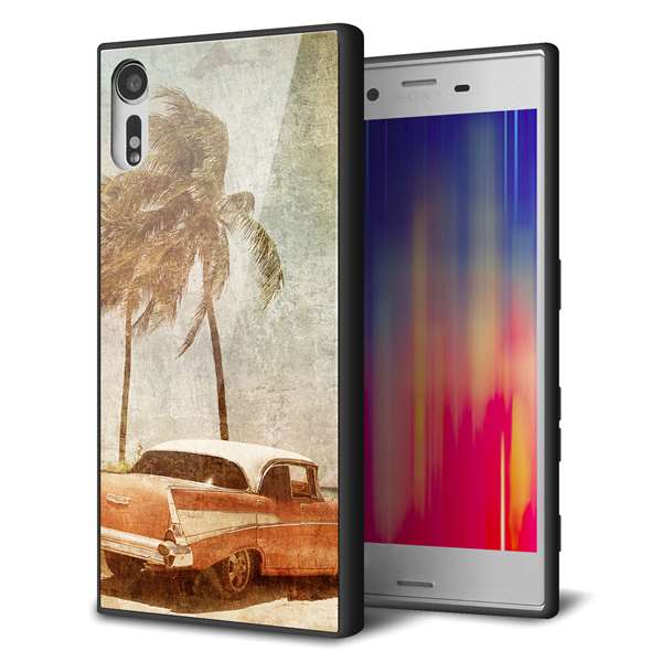 乐天商城 - Xperia XZs 602SO softbank エクスペリアXZs ケース カバー 背面 ガラス TPU デザイン 【 620 憧れの時-CAR 】 ガラプリ スマホケース 携帯ケース MMLM