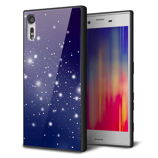 Rakuten - Xperia XZs 602SO softbank エクスペリアXZs ケース カバー 背面 ガラス TPU デザイン 【 1271 天空の川 】 ガラプリ スマホケース 携帯ケース MMLM