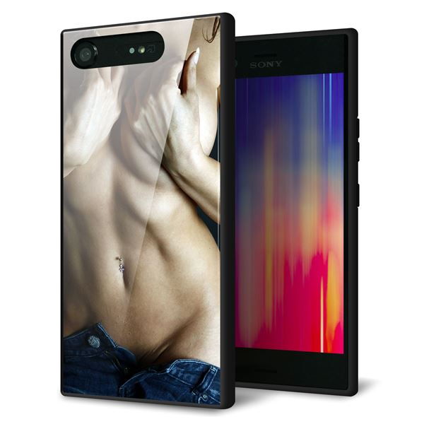 乐天商城 - Xperia XZ1 701SO ケース カバー 背面 ガラス TPU デザイン 【 602 ボディライン 】 印刷 光沢 MMLM