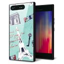 Xperia XZ1 701SO ケース カバー 背面 ガラス TPU デザイン 【 EK812 ビューティフルパリブルー 】 印刷 光沢 MMLM