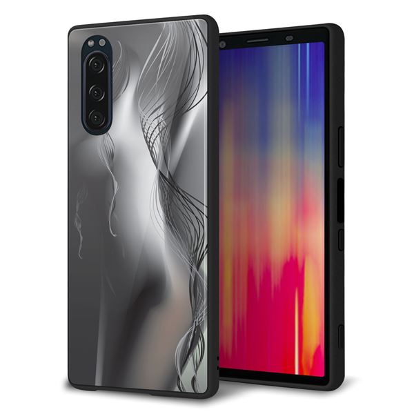Rakuten - softbank Xperia5 901SO ケース カバー スマホケース 背面 ガラス TPU ガラプリ 【566 ボディウォール】 MMLM