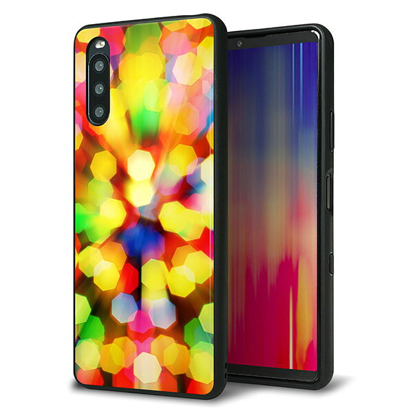 乐天商城 - Y!mobile Xperia 10 III A102SO ケース カバー 背面 ガラス TPU デザイン ガラプリ 【VA874 未来へのワープ】 印刷 光沢 MMLM
