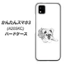 Y!mobile かんたんスマホ3 A205KC ハードケース カバー 【YJ188 シュナウザー 手描き 子犬 犬 かわいい UV印刷 素材クリア】