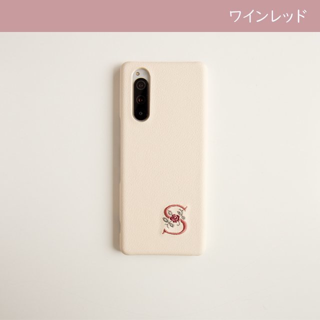 スマホケース 多機種対応 ハードケース 【 刺繍 イニシャル 】 レディース メンズ ...