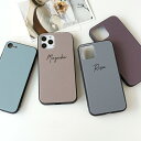 スマホケース 多機種対応 ガラス 【 くすみカラー dark 名入れ 】 ニュアンスカラー アート 文字入れ レディース メンズ ケース カバー iphone ...
