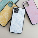 多機種対応 スマホケース ガラス 【 ボタニカル リーフ 】ニュアンスカラー ブラウン ピンク イエロー ホワイト ターコイズ レディース メンズ ケース カバ...