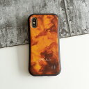 iPhone ケース グリップケース 【 べっ甲風 名入れ 】 マットカラー ニュアンスカラー Sラインケース アイフォン iPhone13 mini iPho...