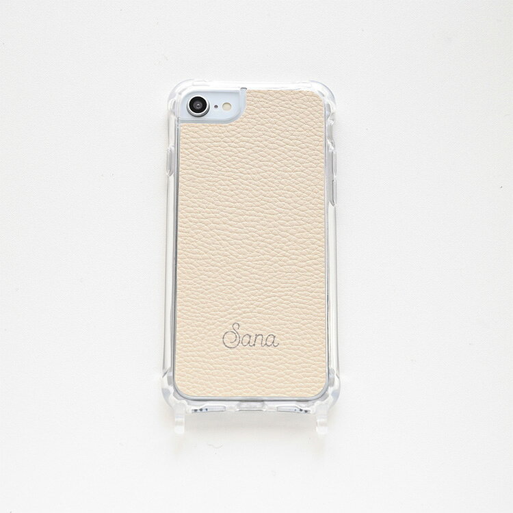 iPhone限定 スマホショルダー リアケース ストラップ付 【 名入れ Simple - フェミ...