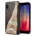 Android One S7 ケース カバー スマホケース 背面 ガラス TPU ガラプリ 【KM888 ストッキング】 MMLM