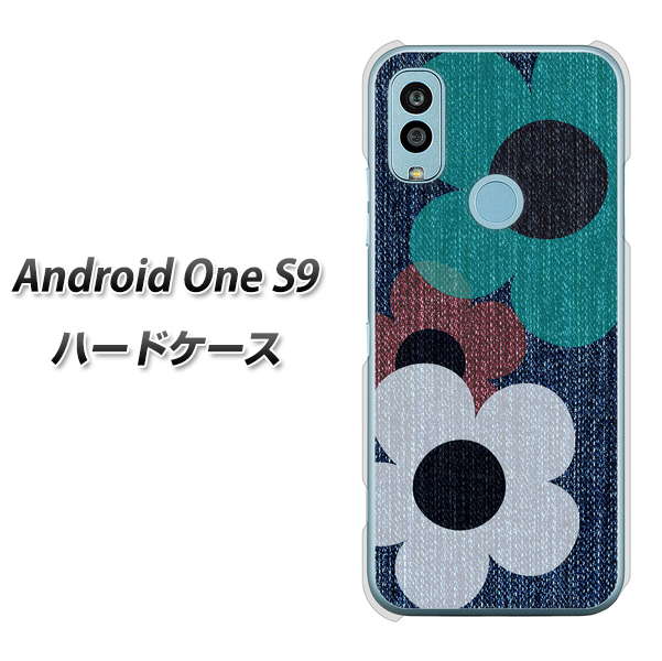 Y!mobile Android One S9 ハードケース カバー 【EK869 ルーズフラワーinデニム UV印刷 素材クリア】