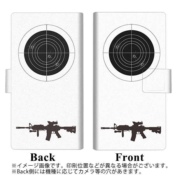 docomo Galaxy S10+ SC-05L 手帳型 スマホケース カバー 【EK930 ターゲット 銃】