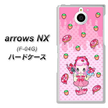docomo ARROWS NX F-04G ハードケース / カバー【AG816 ストロベリードーナツ(水玉ピンク) 素材クリア】★高解像度版(アローズNX/F04G/スマホケース)
