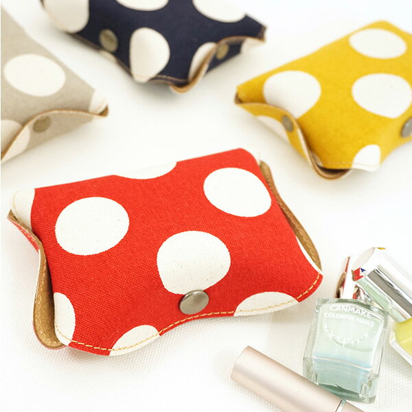 ポーチ 小物入れ ドット【コロンポーチ 水玉 が好きだから】