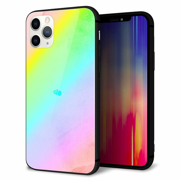 iPhone11 Pro (5.8インチ) ケース カバー スマホケース 背面 ガラス TPU ガラプリ 【デザイン 】 ストラップ穴 ストラップホール付き メール便送料無料