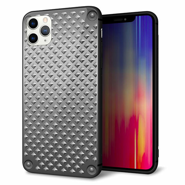 iPhone11 Pro Max　(6.5インチ) ケース カバー スマホケース 背面 ガラス TPU ガラプリ 【スタックボード 】 ストラップ穴 ストラップホール付き MMLM