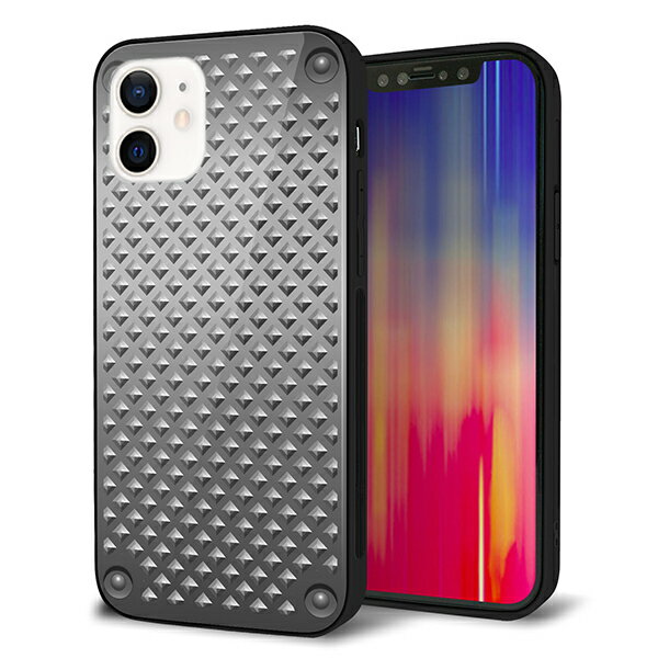 iPhone12 ケース カバー スマホケース 背面 ガラス TPU ガラプリ 【スタックボード】 MMLM