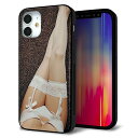 iPhone12 mini ケース カバー スマホケース 背面 ガラス TPU ガラプリ 【ストッキング】 MMLM