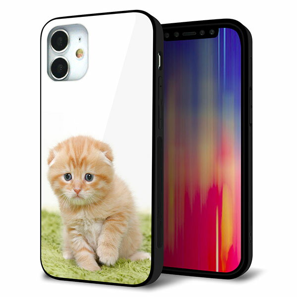 乐天商城 - iPhone12 mini ケース カバー スマホケース 背面 ガラス TPU ガラプリ 【ネコこっそり】 MMLM