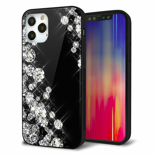 Rakuten - iPhone12 Pro ケース カバー スマホケース 背面 ガラス TPU ガラプリ 【ダイヤモンドフレーム】 MMLM