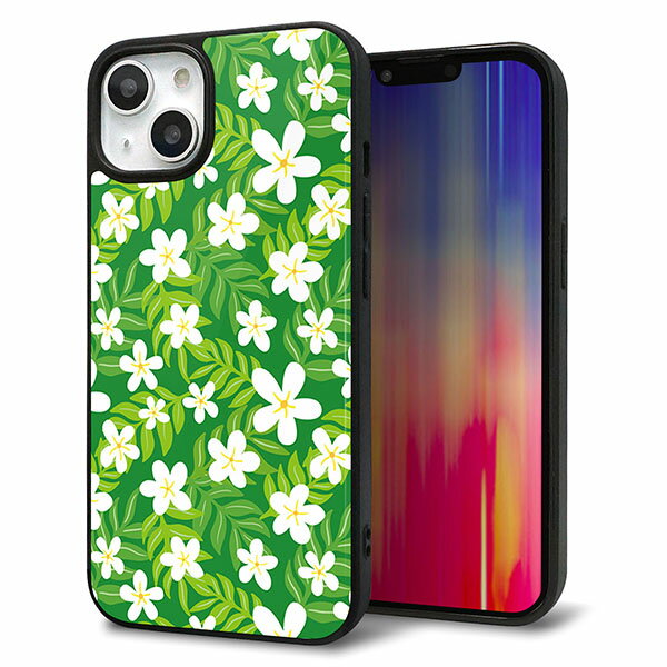 Rakuten - iPhone13 ケース カバー 背面 ガラス TPU デザイン ガラプリ 【760 ジャスミンの花畑】 印刷 光沢 MMLM