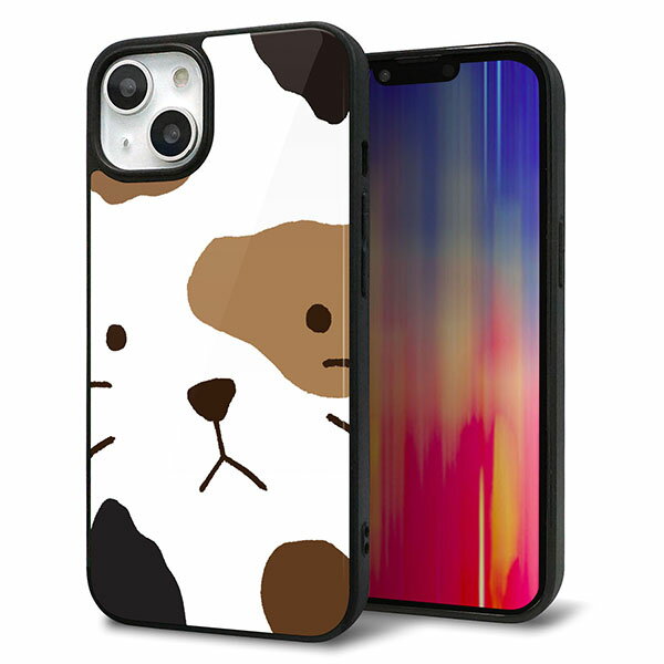 Rakuten - iPhone13 ケース カバー 背面 ガラス TPU デザイン ガラプリ 【IA801 みけ】 印刷 光沢 MMLM