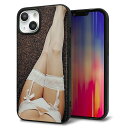 iPhone13 ケース カバー 背面 ガラス TPU デザイン ガラプリ 【KM888 ストッキング】 印刷 光沢 MMLM