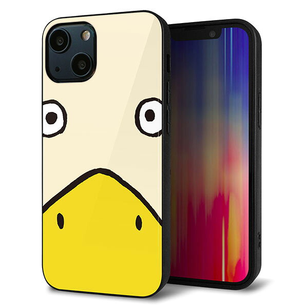 乐天商城 - iPhone13 mini ケース カバー 背面 ガラス TPU デザイン ガラプリ 【347 あひる】 印刷 光沢 MMLM