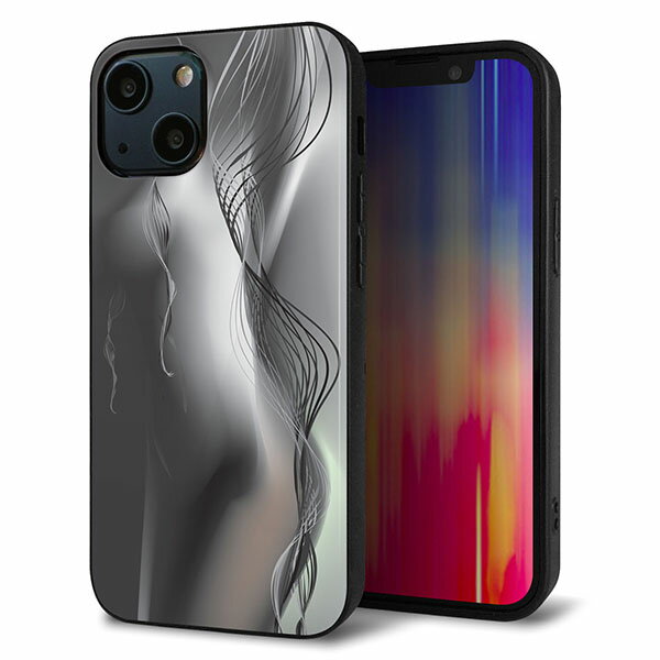 Rakuten - iPhone13 mini ケース カバー 背面 ガラス TPU デザイン ガラプリ 【566 ボディウォール】 印刷 光沢 MMLM