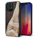 iPhone13 Pro ケース カバー 背面 ガラス TPU デザイン ガラプリ 【KM888 ストッキング】 印刷 光沢 MMLM