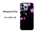 iPhone13 Pro ハードケース カバー 【019 桜クリスタル UV印刷 素材クリア】