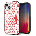 iPhone14 ケース カバー 背面 ガラス TPU デザイン ガラプリ 【MA913 パターン パンダ】 印刷 光沢 MMLM