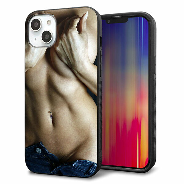 乐天商城 - iPhone14 Plus ケース カバー 背面 ガラス TPU デザイン ガラプリ 【602 ボディライン】 印刷 光沢 MMLM