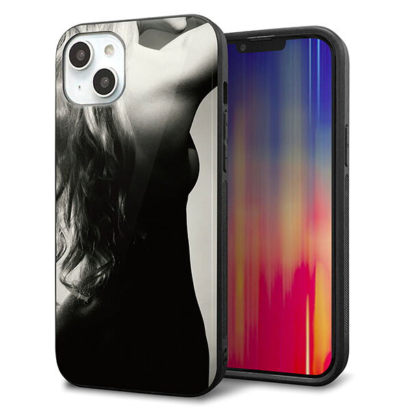 乐天商城 - iPhone14 Plus ケース カバー 背面 ガラス TPU デザイン ガラプリ 【KM890 バックスタイル】 印刷 光沢 MMLM