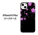 iPhone14 Plus ハードケース カバー 【019 桜クリスタル UV印刷 素材クリア】