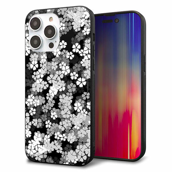 乐天商城 - iPhone14 Pro Max ケース カバー 背面 ガラス TPU デザイン ガラプリ 【1332 夜桜】 印刷 光沢 MMLM