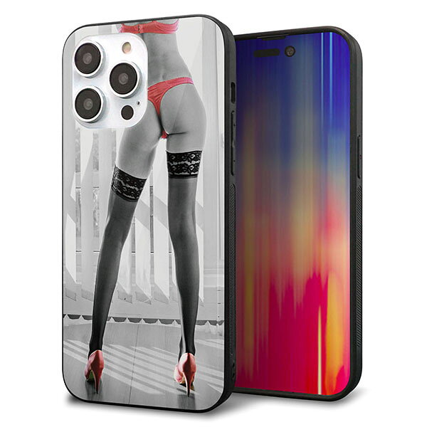 乐天商城 - iPhone14 Pro Max ケース カバー 背面 ガラス TPU デザイン ガラプリ 【KM889 ハイヒール】 印刷 光沢 MMLM