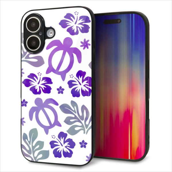 iPhone16 ケース カバー 背面 ガラス TPU デザイン ガラプリ  印刷 光沢 MMLM