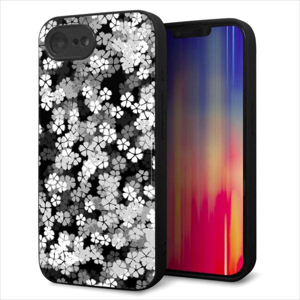 乐天商城 - iPhone16e ケース カバー 背面 ガラス TPU デザイン ガラプリ 【1332 夜桜】 印刷 光沢 MMLM