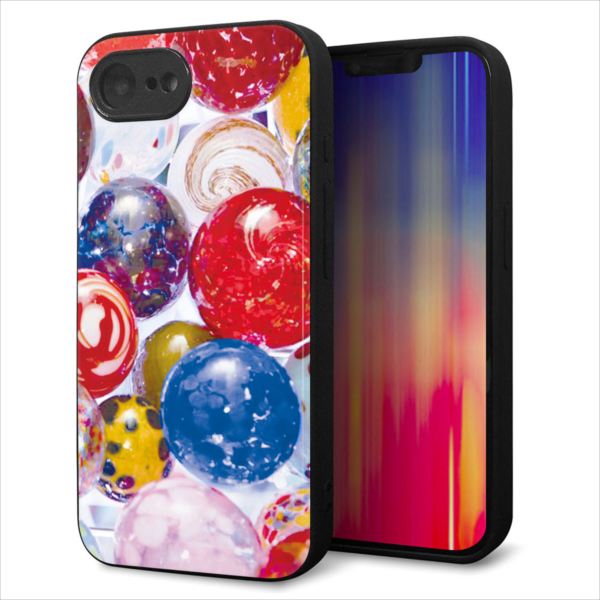 乐天商城 - iPhone16e ケース カバー 背面 ガラス TPU デザイン ガラプリ 【MA935 ヨーヨー】 印刷 光沢 MMLM