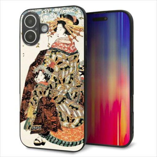 iPhone16 Plus ケース カバー 背面 ガラス TPU デザイン ガラプリ 【MA967 花魁 C】 印刷 光沢 MMLM iPhone16 Plus ケース カバー 背面 ガラス TPU デザイン ガラプリ 【MA967 花魁 C】 印刷 光沢 MMLM