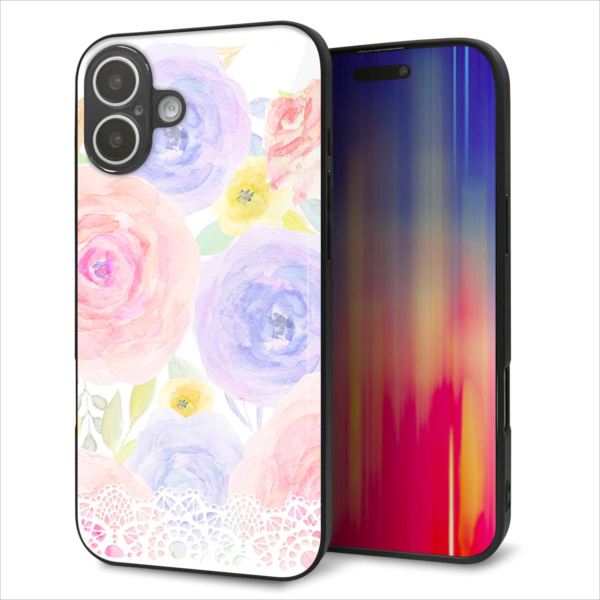 Rakuten - iPhone16 Plus ケース カバー 背面 ガラス TPU デザイン ガラプリ 【SC947 ドゥ・パフューム5】 印刷 光沢 MMLM
