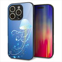 iPhone16 Pro ケース カバー 背面 ガラス TPU デザイン ガラプリ 【362 ジェリーフィッシュ】 印刷 光沢 MMLM