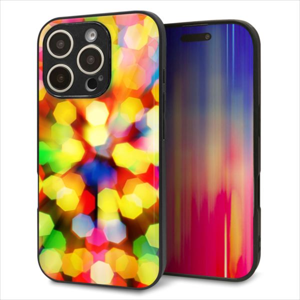 Rakuten - iPhone16 Pro ケース カバー 背面 ガラス TPU デザイン ガラプリ 【VA874 未来へのワープ】 印刷 光沢 MMLM